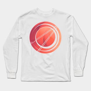 Geometric minimal circle coral pink Long Sleeve T-Shirt